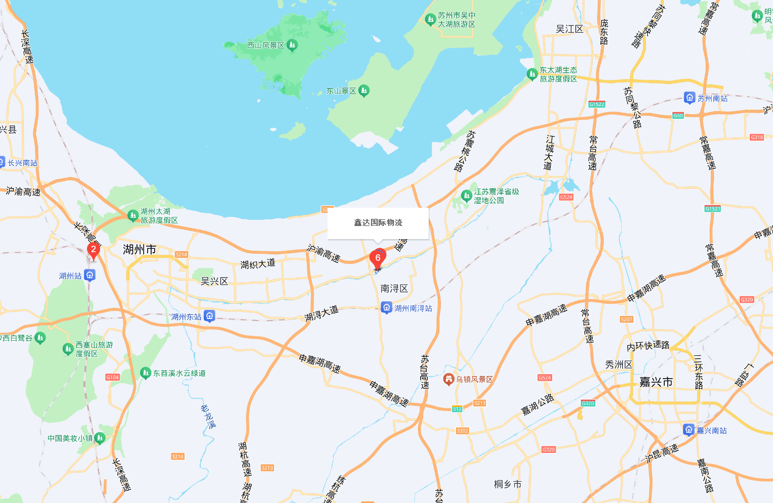 鑫达国际物流位置地图